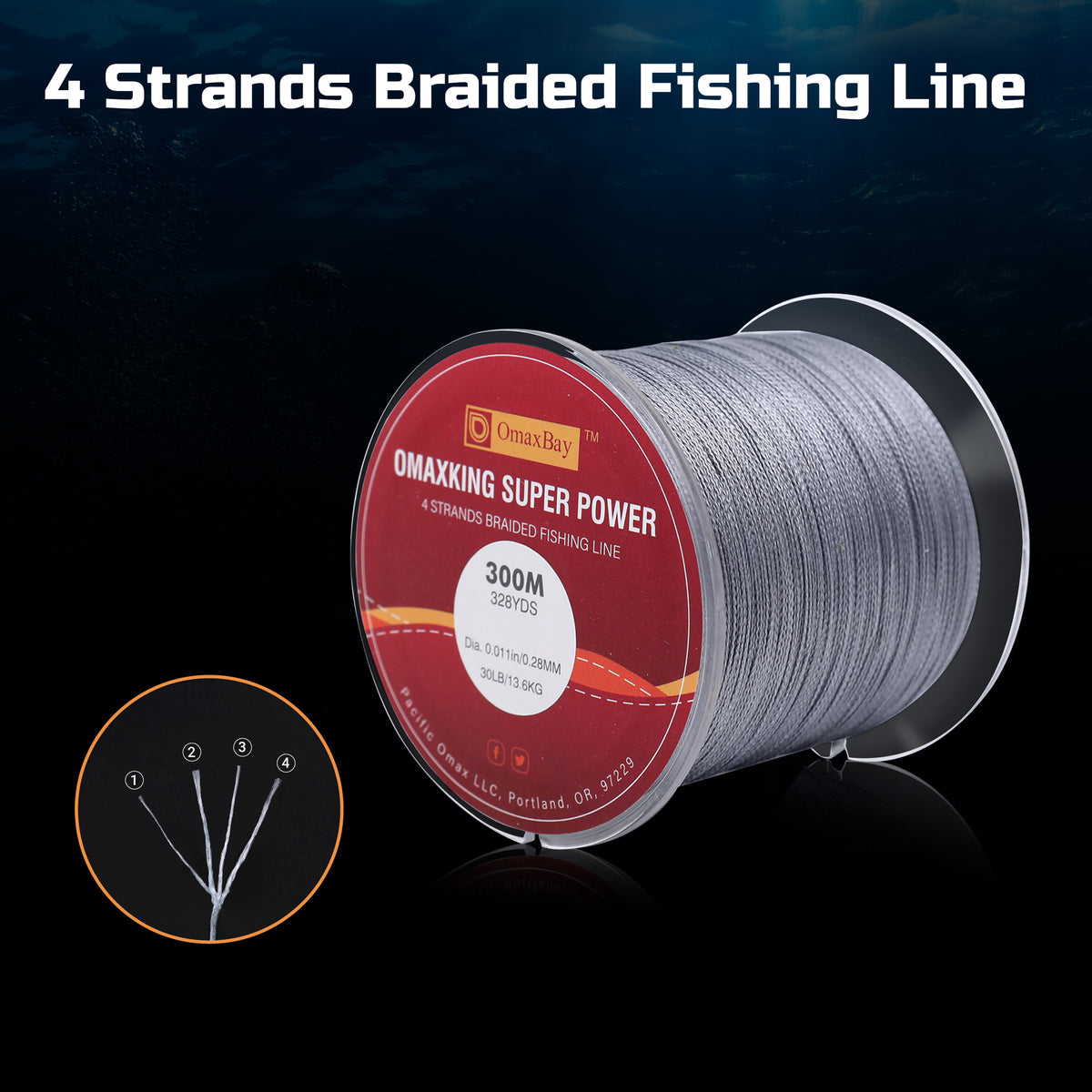X4 Braided Fishing Line-546yds-Gray – OmaxBay