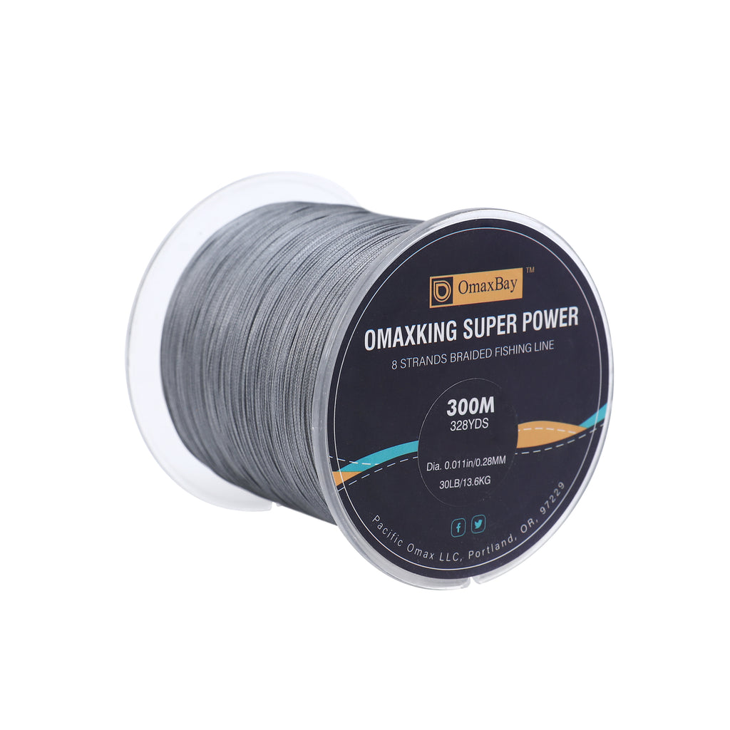 steel braided fishing line X8 Braided Fishing Line-328yds-Gray – OmaxBay
