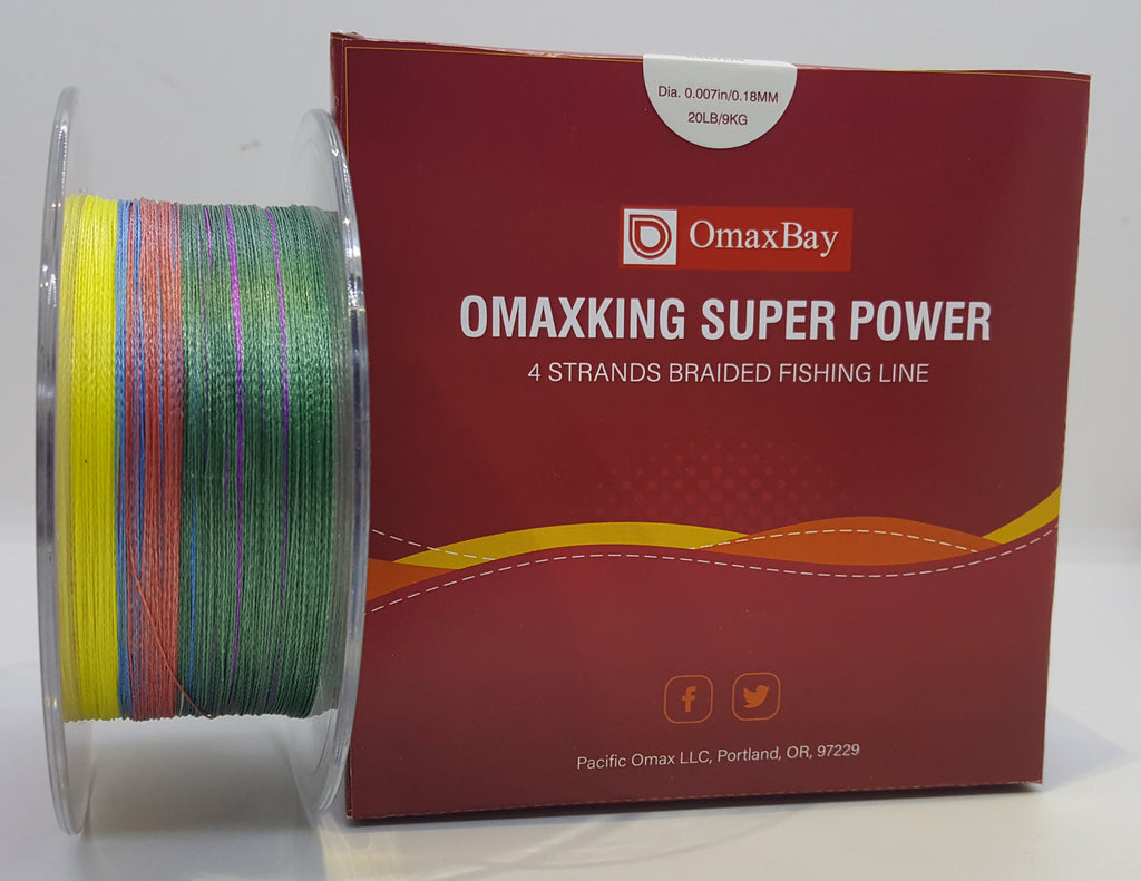 X4 Braided Fishing Line-546yds-20lb-Multi Color OmaxBay X4 Braided Fishing Line-546yds-20lb-Multi Color OmaxBay