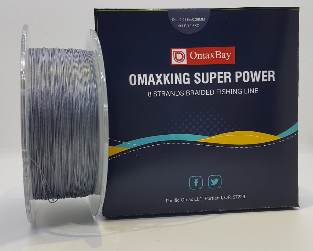 X8 Braided Fishing Line-546yds-30lb-Gray – OmaxBay X8 Braided Fishing Line-546yds-30lb-Gray – OmaxBay